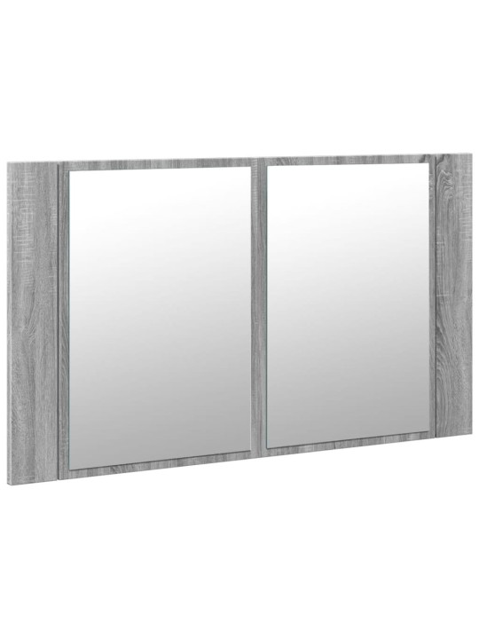 LED koupelnová skříňka se zrcadlem šedá sonoma 80x12x45cm akryl