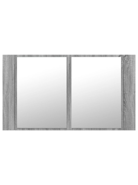LED koupelnová skříňka se zrcadlem šedá sonoma 80x12x45cm akryl