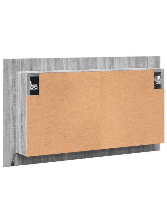LED koupelnová skříňka se zrcadlem šedá sonoma 80x12x45cm akryl