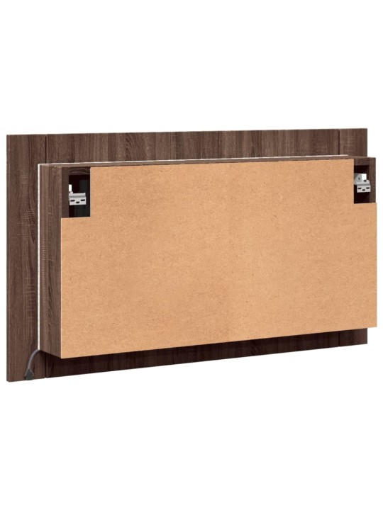 LED koupelnová skříňka se zrcadlem hnědý dub 80x12x45 cm akryl