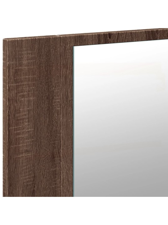 LED koupelnová skříňka se zrcadlem hnědý dub 80x12x45 cm akryl