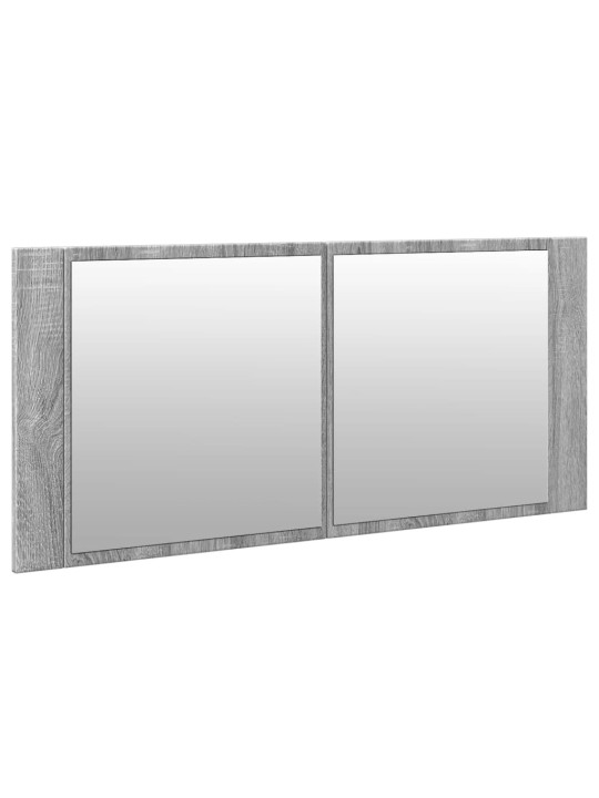 LED koupelnová skříňka se zrcadlem šedá sonoma 100 x 12 x 45 cm