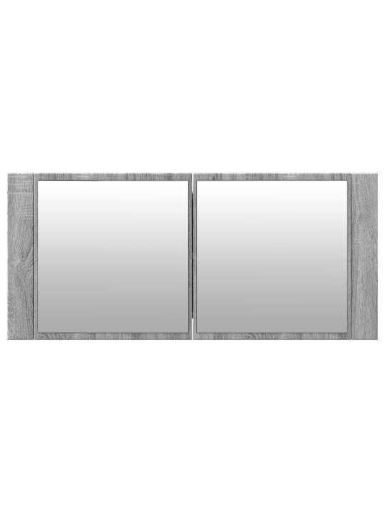 LED koupelnová skříňka se zrcadlem šedá sonoma 100 x 12 x 45 cm