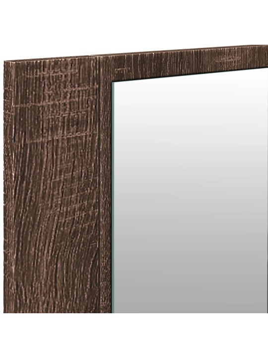 LED koupelnová skříňka se zrcadlem hnědý dub 100 x 12 x 45 cm