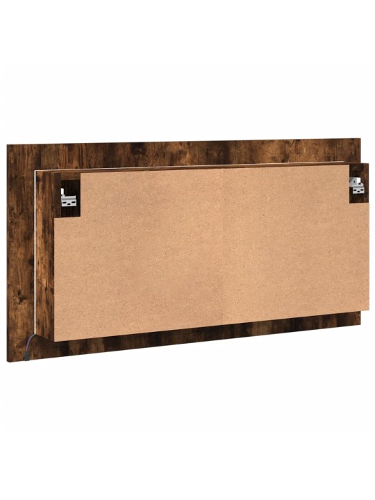 LED koupelnová skříňka se zrcadlem kouřový dub 90x12x45cm akryl