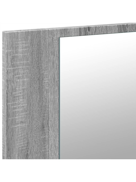 LED koupelnová skříňka se zrcadlem šedá sonoma 90x12x45cm akryl