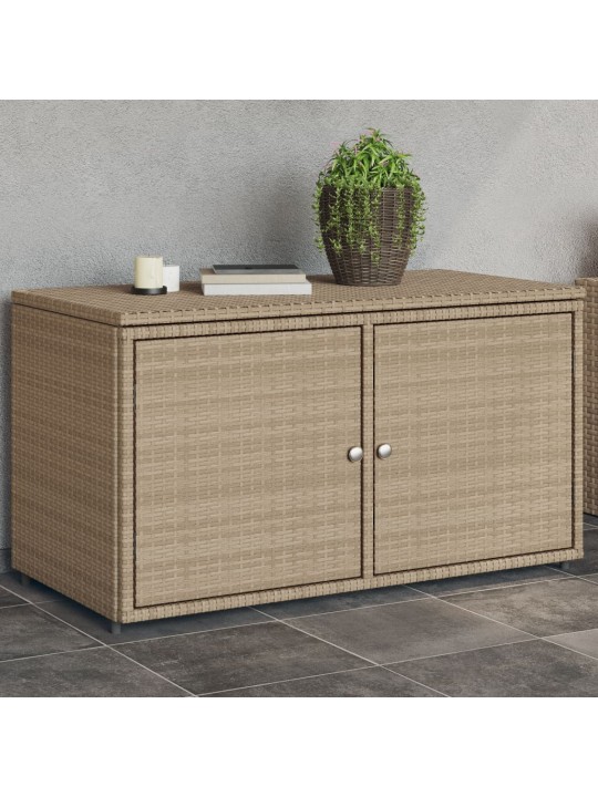 Zahradní úložná skříň béžová 110 x 55 x 60,5 cm polyratan