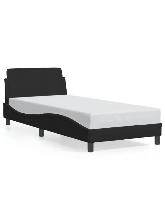 Rám postele s čelem bez matrace černý 80 x 200 cm textil