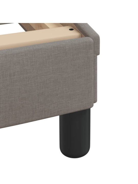 Rám postele s čelem bez matrace taupe 80x200 cm textil