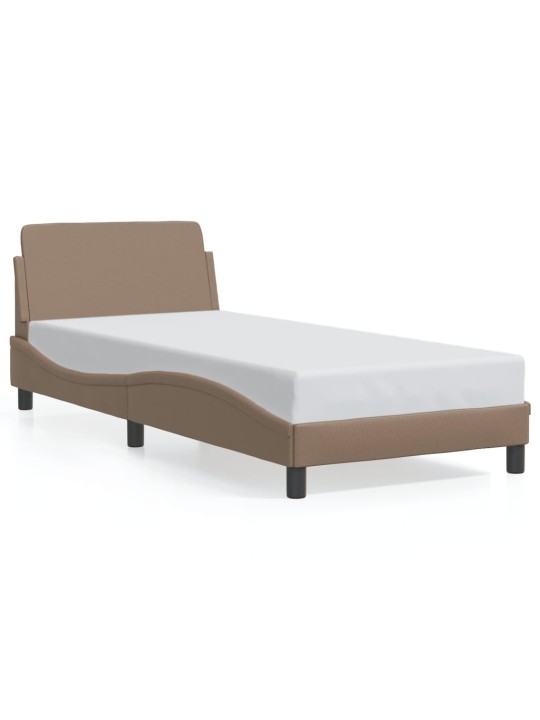 Rám postele s čelem cappuccino 80 x 200 cm umělá kůže