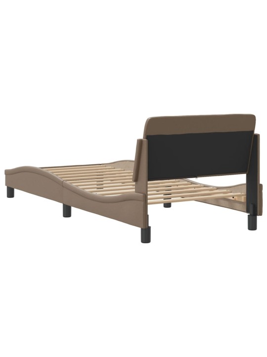 Rám postele s čelem cappuccino 80 x 200 cm umělá kůže