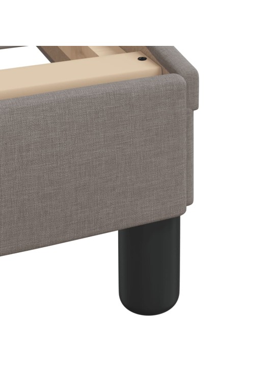 Rám postele s čelem bez matrace taupe 90x200 cm textil