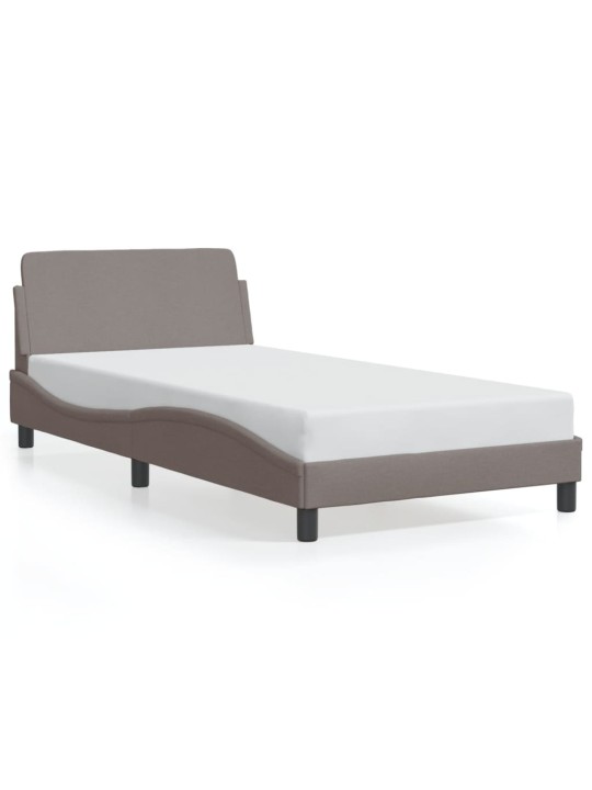 Rám postele bez matrace taupe 100 x 200 cm textil