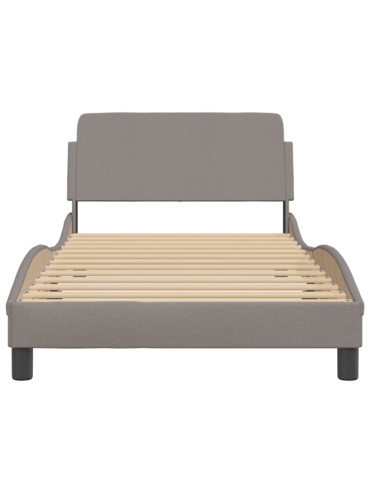 Rám postele bez matrace taupe 100 x 200 cm textil