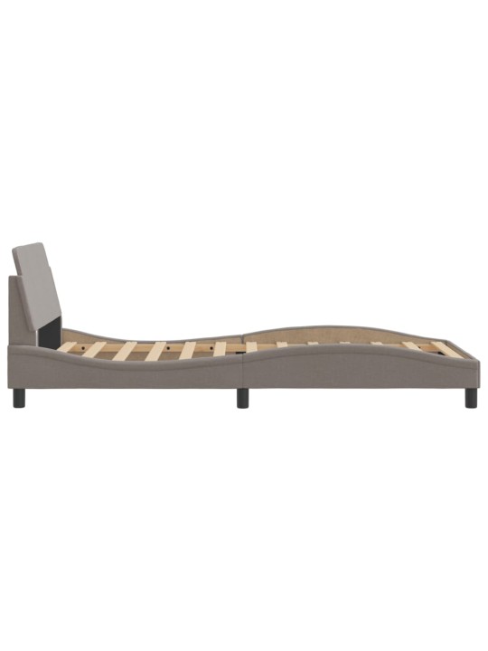Rám postele bez matrace taupe 100 x 200 cm textil