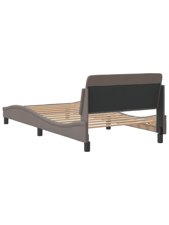 Rám postele bez matrace taupe 100 x 200 cm textil