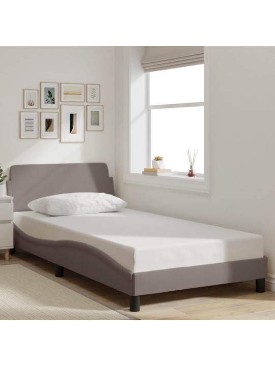 Rám postele bez matrace taupe 100 x 200 cm textil