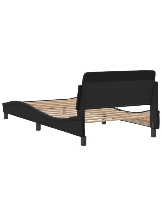Rám postele s čelem černý 100x200 cm umělá kůže