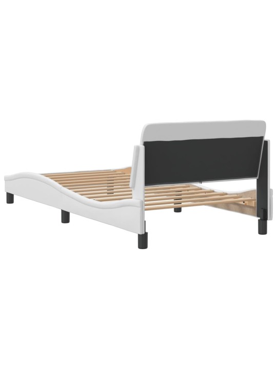 Rám postele s čelem bílý 100x200 cm umělá kůže