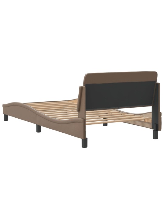 Rám postele s čelem cappuccino 100x200 cm umělá kůže