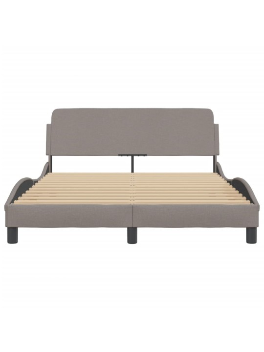 Rám postele bez matrace taupe 120 x 200 cm textil