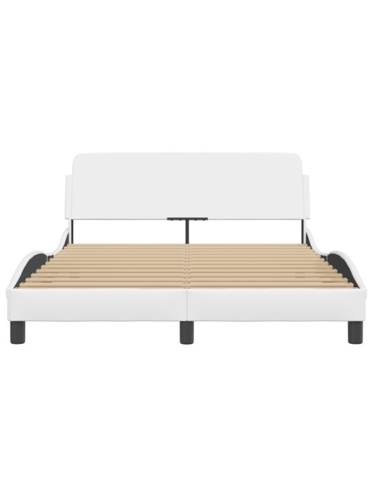 Rám postele s čelem bílý 120x200 cm umělá kůže