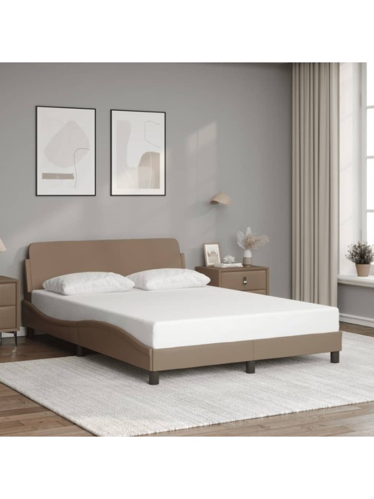 Rám postele s čelem cappuccino 120x200 cm umělá kůže