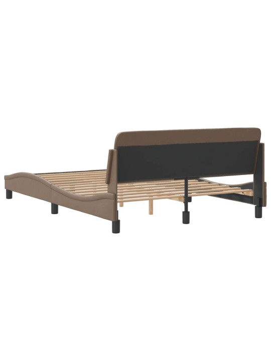 Rám postele s čelem cappuccino 140x190 cm umělá kůže