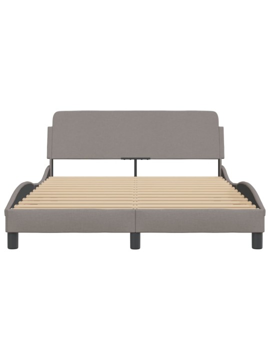 Rám postele bez matrace taupe 140 x 200 cm textil