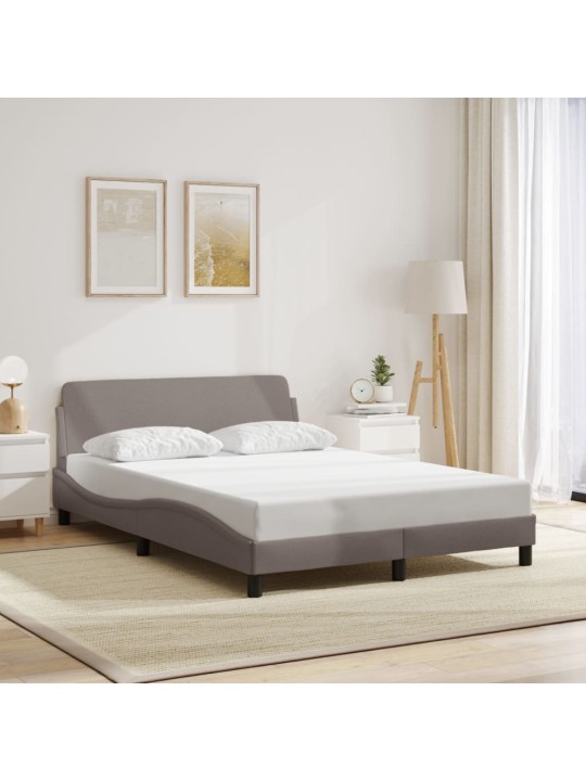 Rám postele bez matrace taupe 140 x 200 cm textil