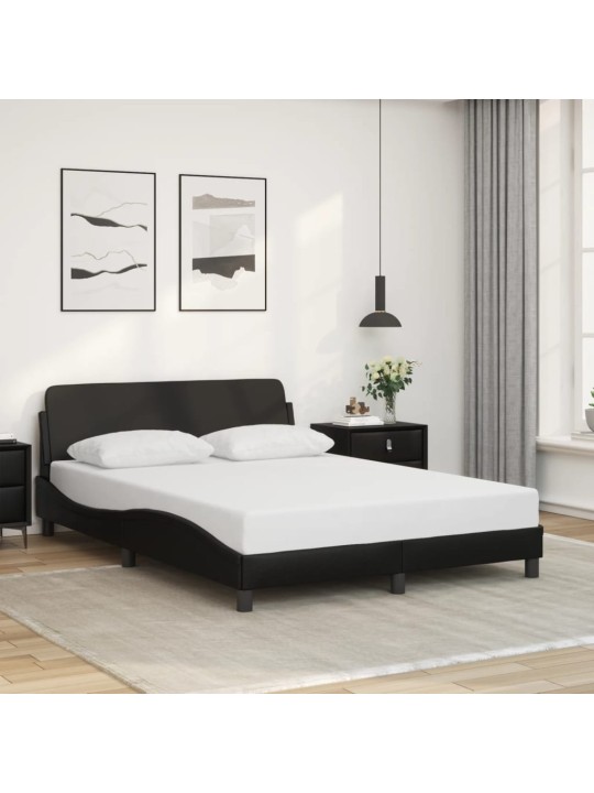 Rám postele s čelem černý 140x200 cm umělá kůže