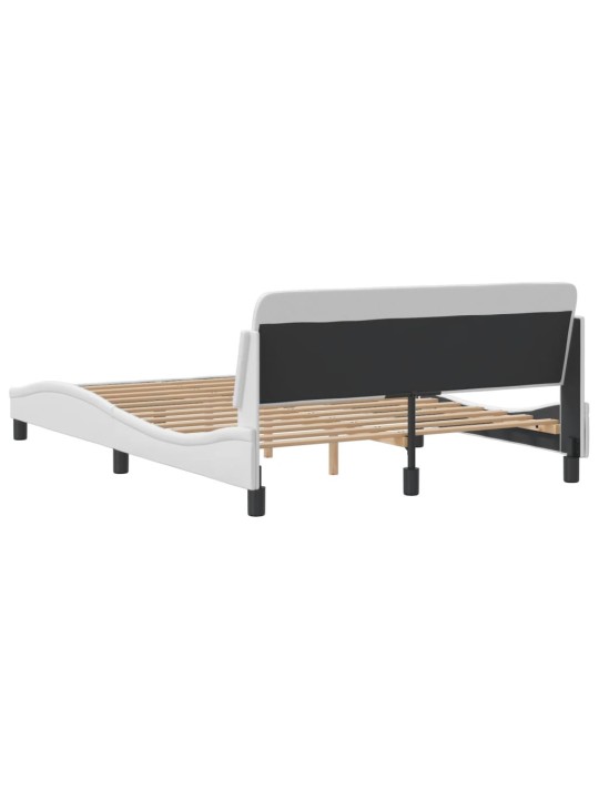 Rám postele s čelem bílý 140x200 cm umělá kůže