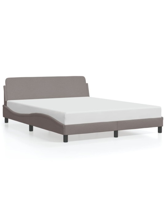 Rám postele bez matrace taupe 160 x 200 cm textil