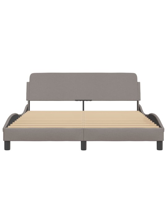 Rám postele bez matrace taupe 160 x 200 cm textil