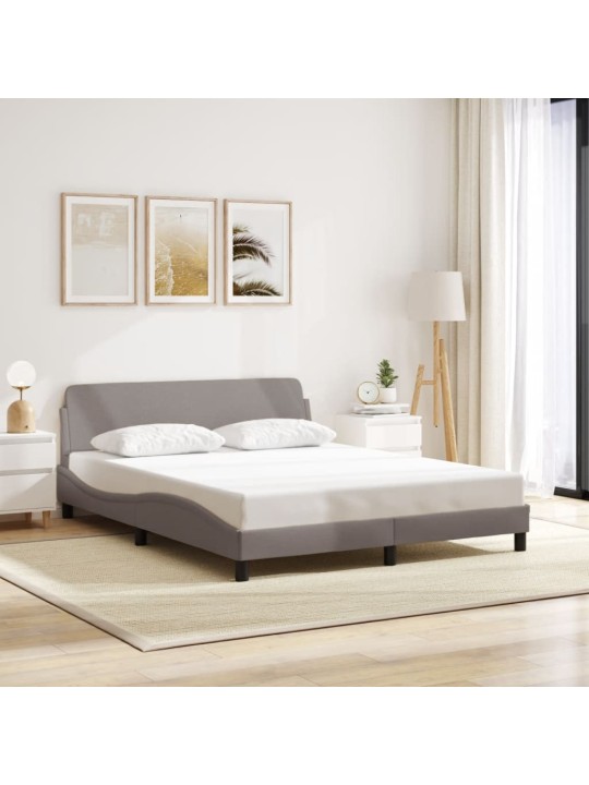 Rám postele bez matrace taupe 160 x 200 cm textil