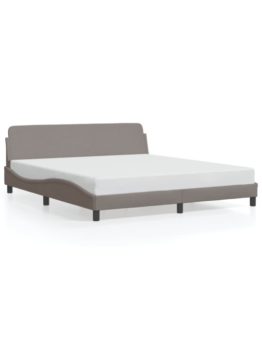 Rám postele bez matrace taupe 180 x 200 cm textil