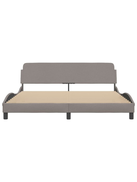Rám postele bez matrace taupe 180 x 200 cm textil