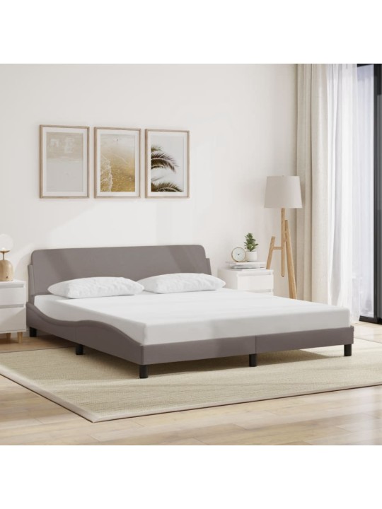Rám postele bez matrace taupe 180 x 200 cm textil