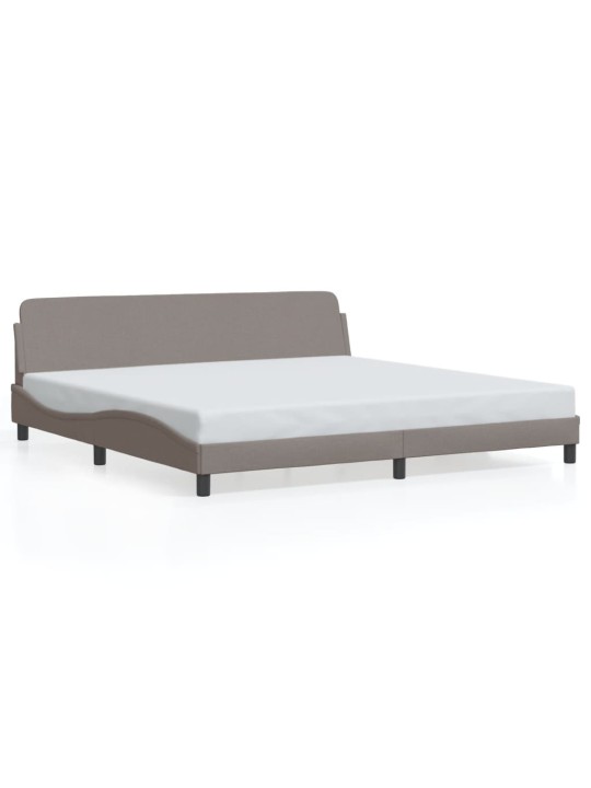 Rám postele bez matrace taupe 200 x 200 cm textil