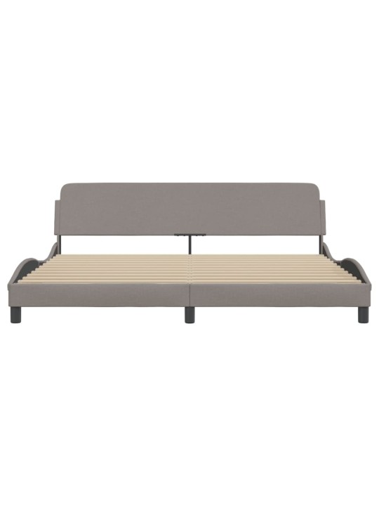Rám postele bez matrace taupe 200 x 200 cm textil