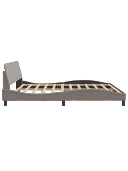 Rám postele bez matrace taupe 200 x 200 cm textil