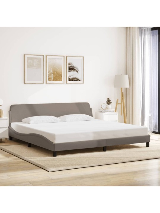 Rám postele bez matrace taupe 200 x 200 cm textil
