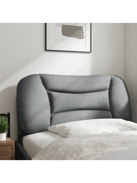 Polštář na čelo postele světle šedý 80 cm textil