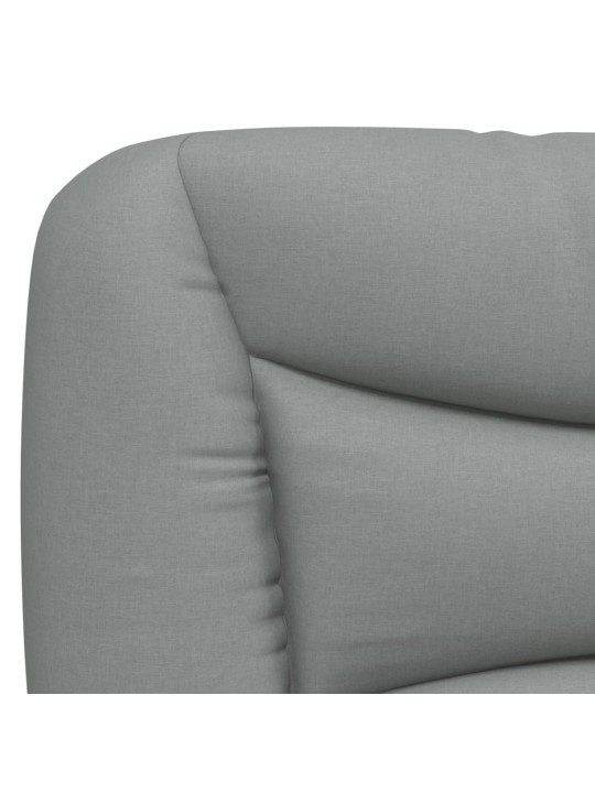 Polštář na čelo postele světle šedý 80 cm textil