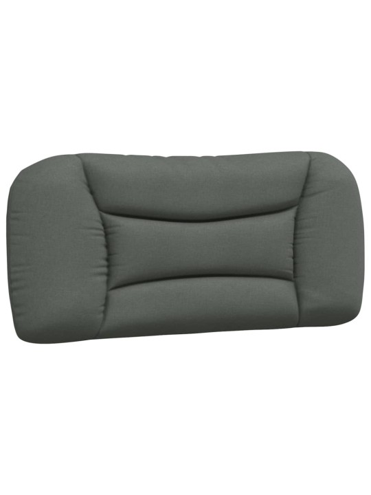 Polštář na čelo postele tmavě šedý 80 cm textil