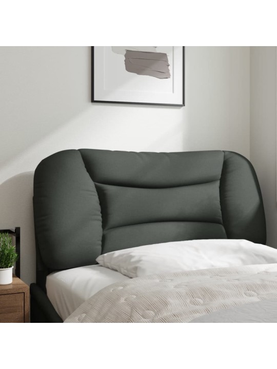 Polštář na čelo postele tmavě šedý 80 cm textil