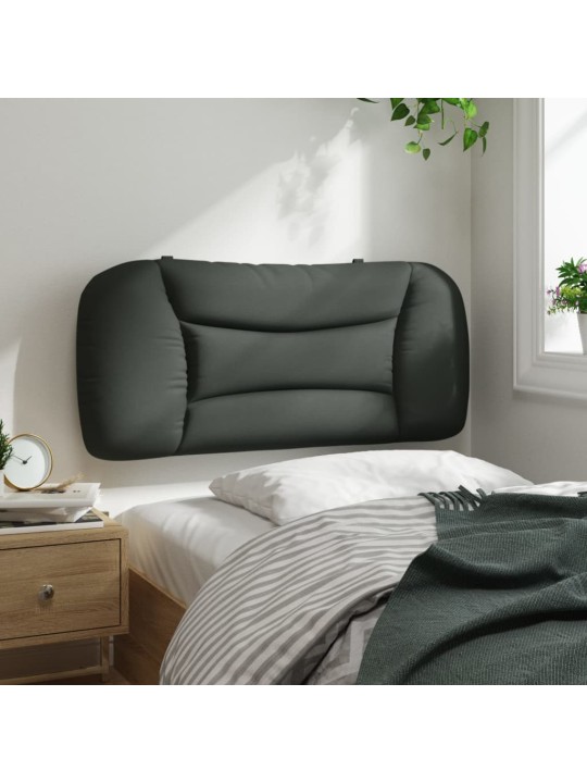 Polštář na čelo postele tmavě šedý 80 cm textil
