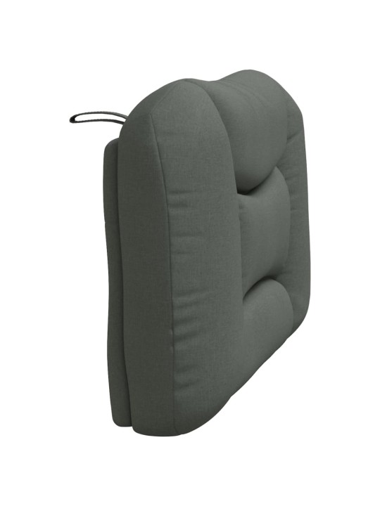 Polštář na čelo postele tmavě šedý 80 cm textil