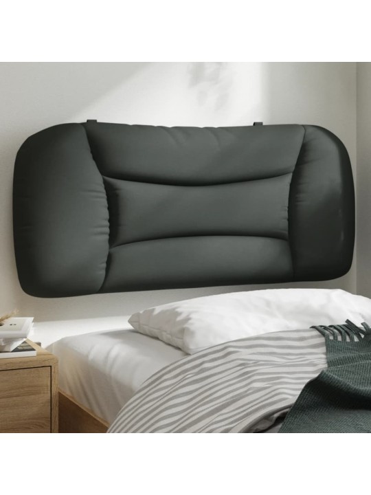 Polštář na čelo postele tmavě šedý 80 cm textil