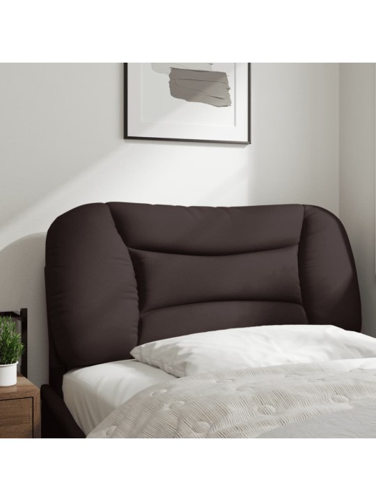 Polštář na čelo postele tmavě hnědý 80 cm textil